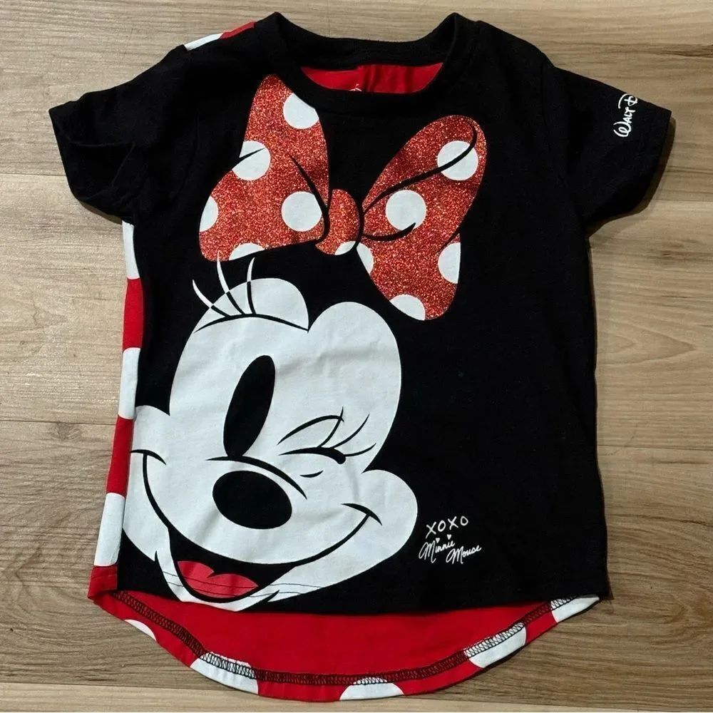 Walt Disney World Minnie Mouse Graphic Short Sleeve Tee Shirt Girls Small
